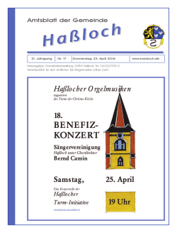 Ha&szlig;loch, Amtsblatt, April 2015