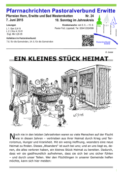 Pfarrnachrichten Pastoralverbund Erwitte
