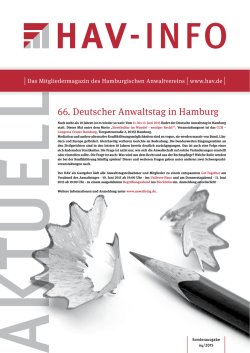 HAV Info Aktuell 04_2015 - Hamburgischer Anwaltverein eV