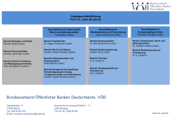 VÖB-Organisationsplan - Bundesverband Öffentlicher Banken