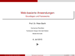 Web-basierte Anwendungen - Medieninformatik (B.Sc.)