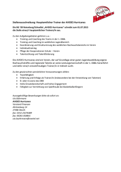 Stellenausschreibung Trainer