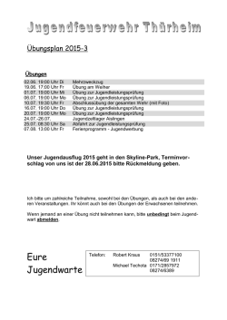 Übungsplan 2015-3