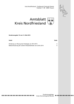 Amtsblatt Kreis Nordfriesland 2015 Nr. 10