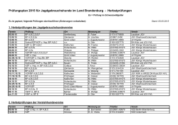 Herbstpr&uuml;fungen 2015