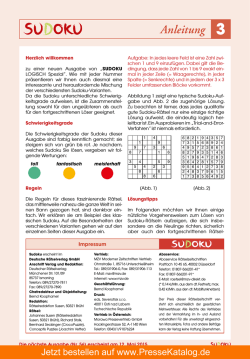 Sudoku Logisch Spezial