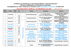 Einf&uuml;hrung in die Klinische Medizin