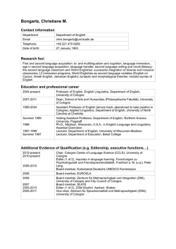 GSSC CV Bongartz