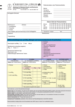 Differentialdiagnose auf BH4-Mangel und neurometabolische