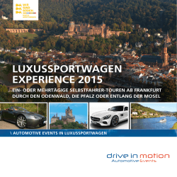 Luxussportwagen Experience Mosel/Odenwald/Pfalz