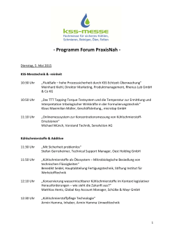 Programm Forum PraxisNah - KSS
