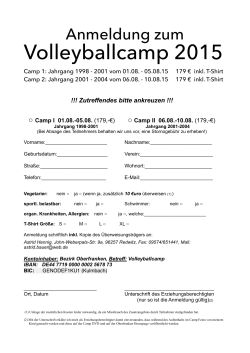 Volleyballcamp 2015