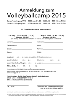Volleyballcamp 2015
