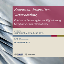 Ressourcen, Innovation, Wertschöpfung