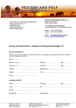 Holiday and help e.V.