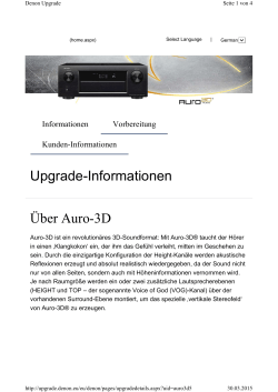 Upgrade-Informationen Über Auro-3D