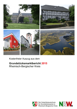 Grundst&uuml;cksmarktbericht 2015