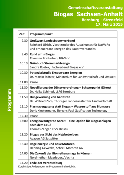 Biogas Sachsen-Anhalt - Landesbauernverband Sachsen