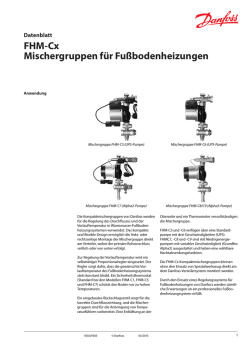 FHM-Cx Mischergruppen f&uuml;r Fu&szlig;bodenheizungen