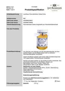 Produktspezifikation zum