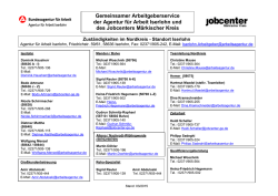 Gemeinsamer Arbeitgeberservice der Agentur für Arbeit Iserlohn