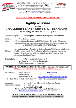 Ausschreibung - Goldener Bär Berndorf
