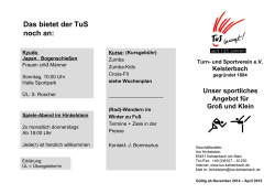 Das bietet der TuS noch an: Kurse: (Kursgebühr)