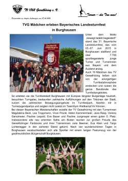 Landesturnfest vom 04. - 07.06.15 in Burghausen