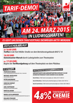 Aufruf zur Tarif-Demo am 24. März in Ludwigshafen