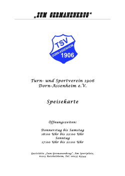 zum germanenkrug - TSV 1906 Dorn