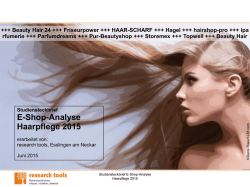 E-Shop-Analyse Haarpflege 2015