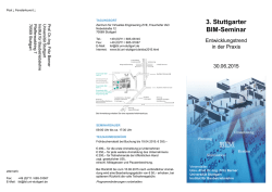 Flyer BIM Seminar 2015 - Institut für Baubetriebslehre