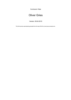 Oliver Gries - Java Concepts