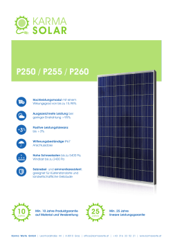KARMA SOLAR Photovoltaikmodul P250 P255 P60