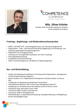 MSc. Oliver Kritzler