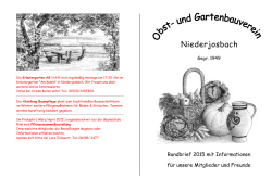 OGV Infobrief / Außen - OGV Niederjosbach 1949