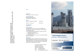 Technologie-Forum - ThyssenKrupp Industrial Solutions