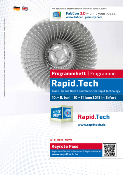 Programmheft Rapid.Tech 2015