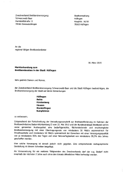 Zweckverband Breitbandversorgung Stadtverwaltung Schwarzwald