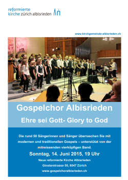 Flyer - Gospelchor Albisrieden