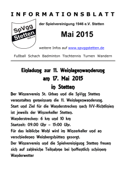 Infoblatt Mai 2015
