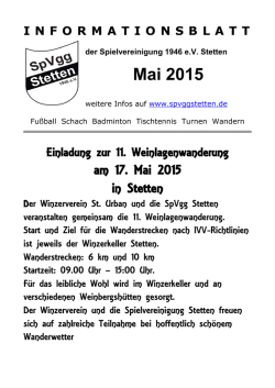 Infoblatt Mai 2015
