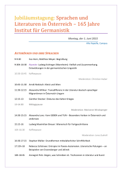 Programm - Institut für Germanistik