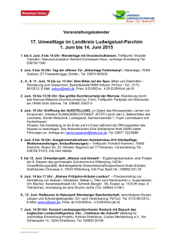 Umwelttage 2015 - Landkreis Ludwigslust