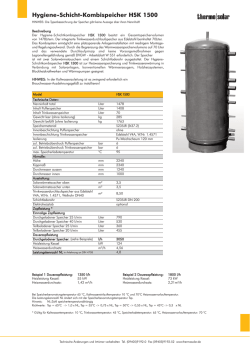 Hygiene-Schicht-Kombispeicher HSK 1500