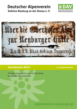 Deutscher Alpenverein Sektion Neuburg an der Donau e. V.
