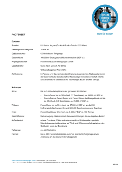 FACTSHEET - Forum Donaustadt
