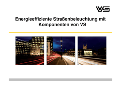 Vossloh energieeffiziente Straßenbeleuchtung