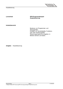 Ampelsteuerung Lerneinheit SPS-Programmbeispiel