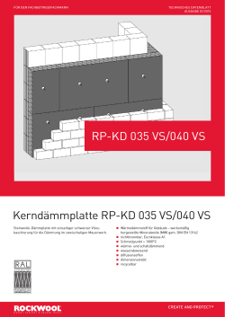 Kerndämmplatte RP-KD 035 VS/040 VS RP